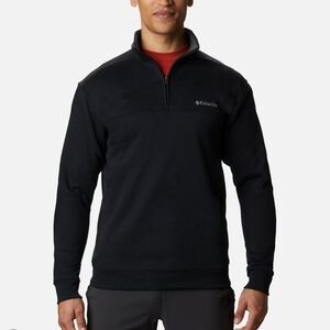 Columbia Mens Hart Mountain II Half Zip Sweatshirt Medium Black Hiking Outdoor